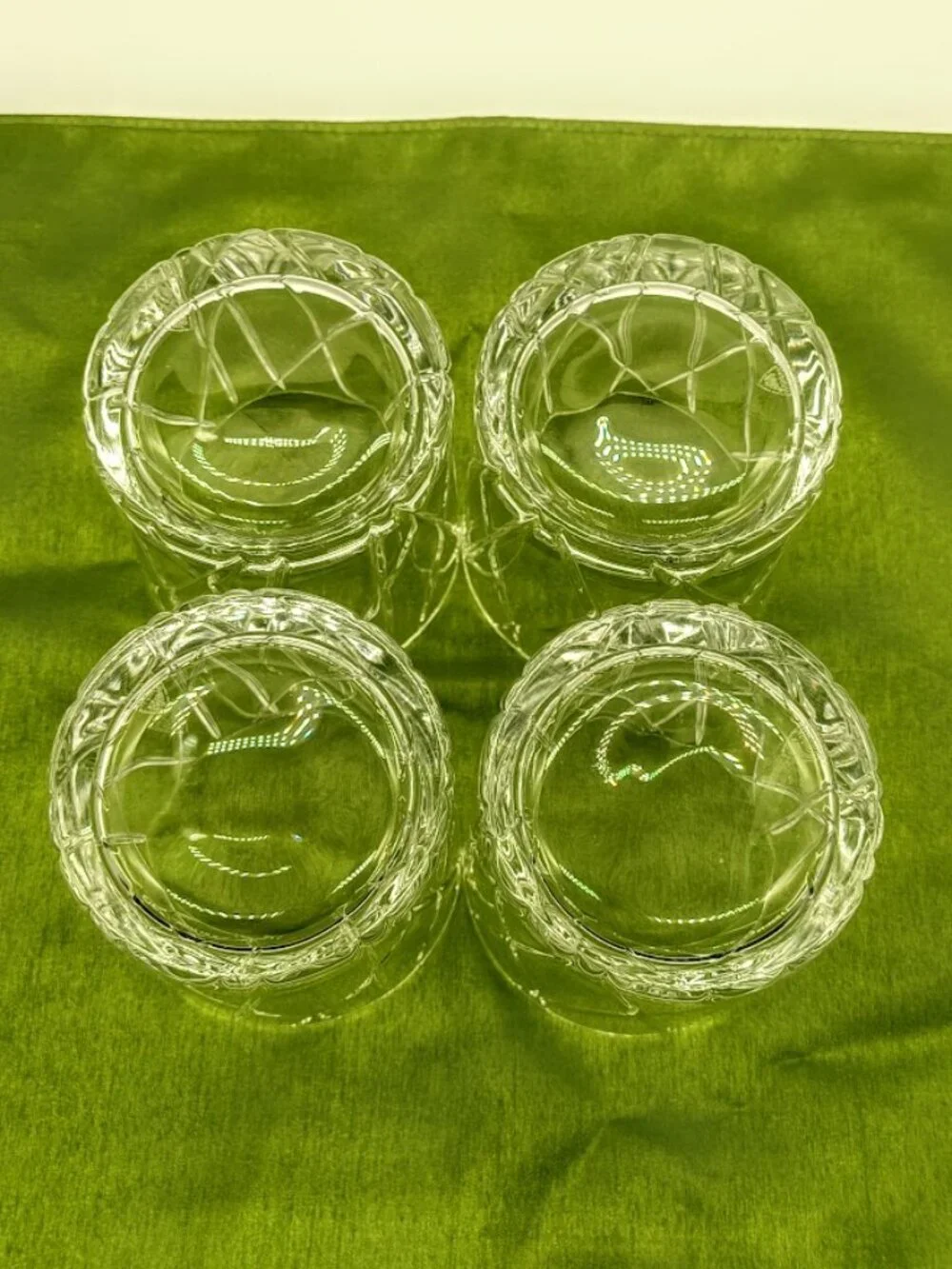 Set of 4 Orrefors City Double Old-Fashioned Crystal Glasses
